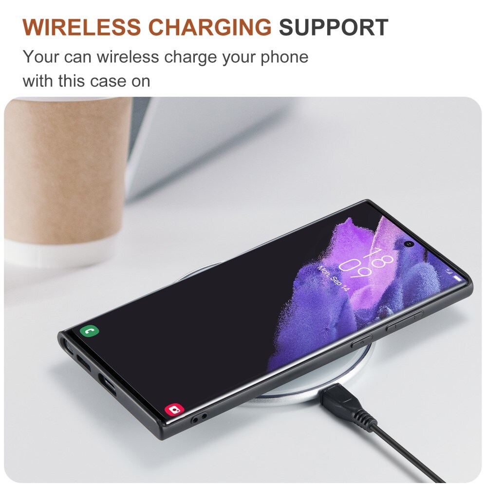 Samsung Galaxy S22 Ultra Cover med aftagelig pung, Sort