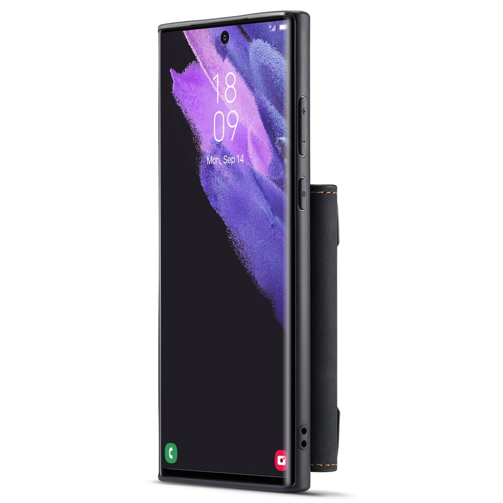 Samsung Galaxy S22 Ultra Cover med aftagelig pung, Sort