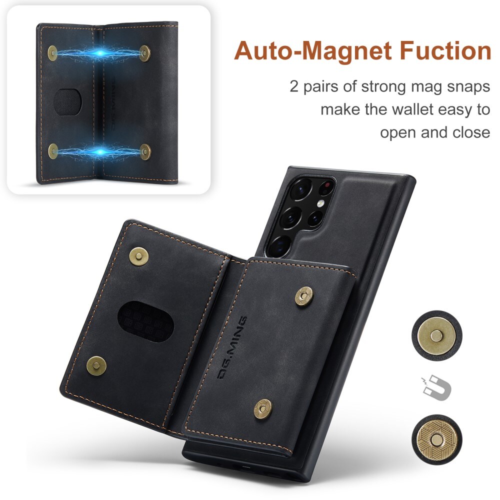 Samsung Galaxy S22 Ultra Cover med aftagelig pung, Sort