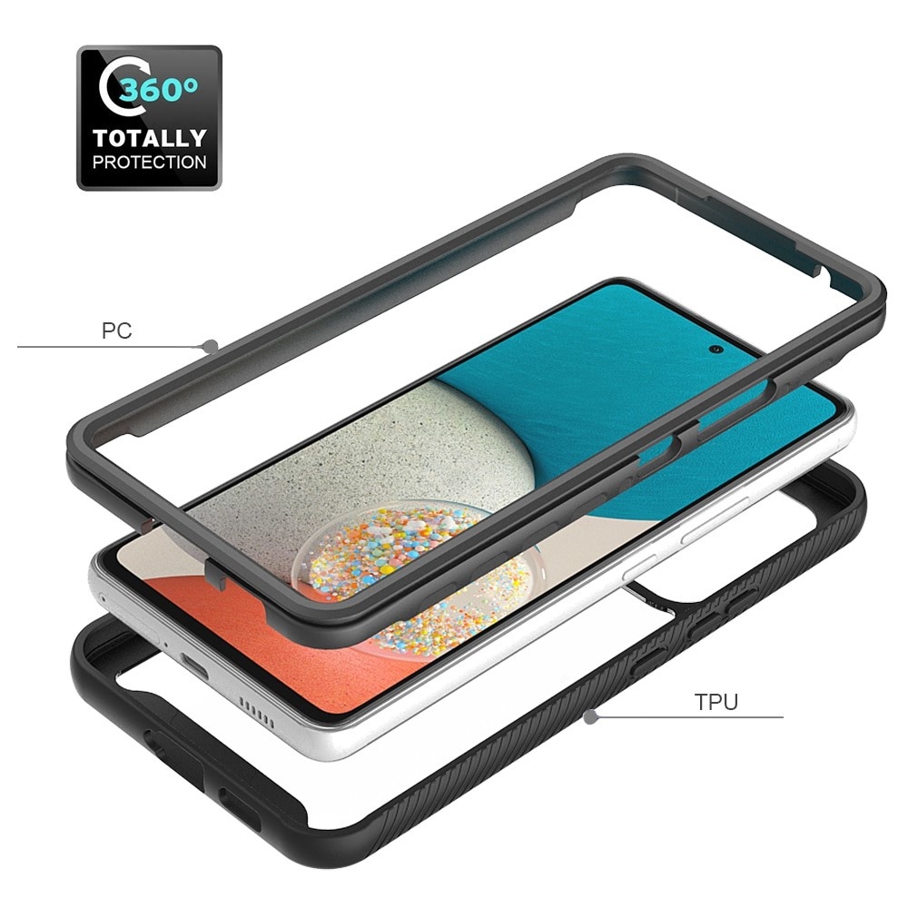 Samsung Galaxy A53 Mobilcover med beskyttelsesramme, Sort