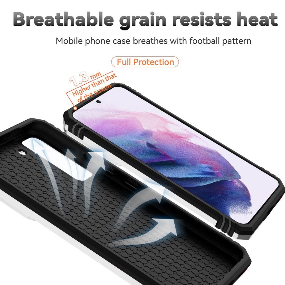 Samsung Galaxy S22 Cover med kamerabeskyttelse & fingerring, Sort
