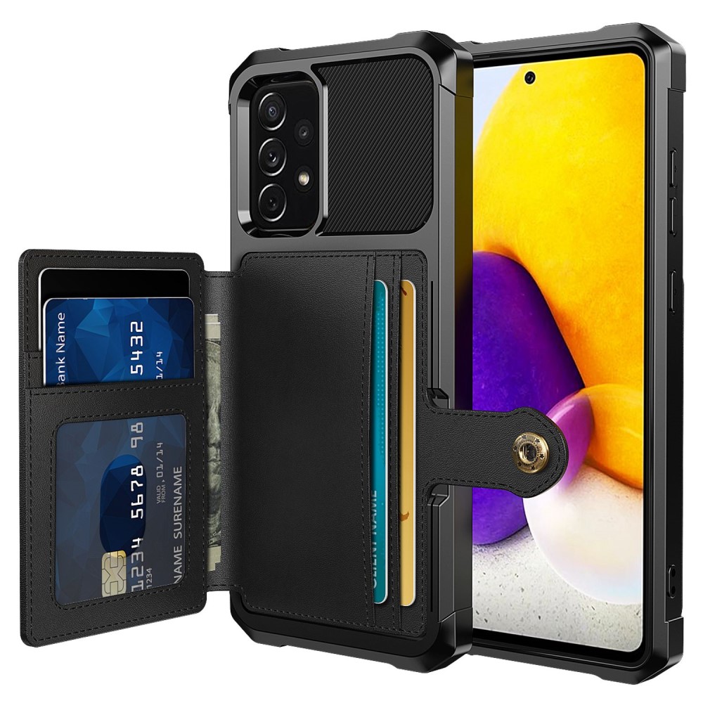 Samsung Galaxy A53 Stødsikkert mobilcover med pung, Sort