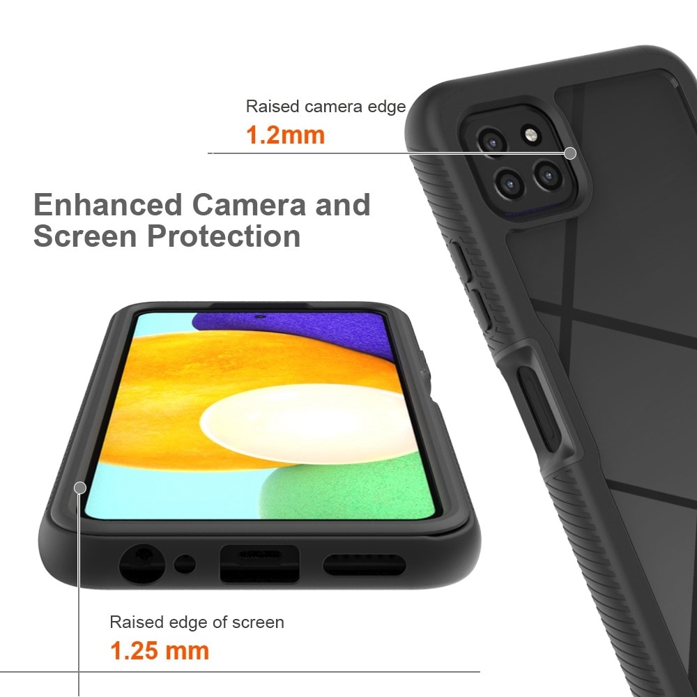 Samsung Galaxy A22 5G Mobilcover Full Protection, Sort