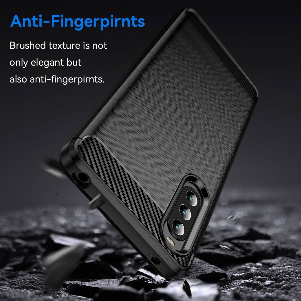 Sony Xperia 10 IV TPU-cover Brushed, Sort