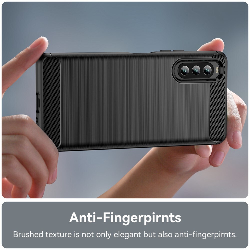 Sony Xperia 10 IV TPU-cover Brushed, Sort
