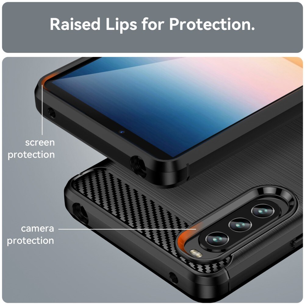 Sony Xperia 10 IV TPU-cover Brushed, Sort