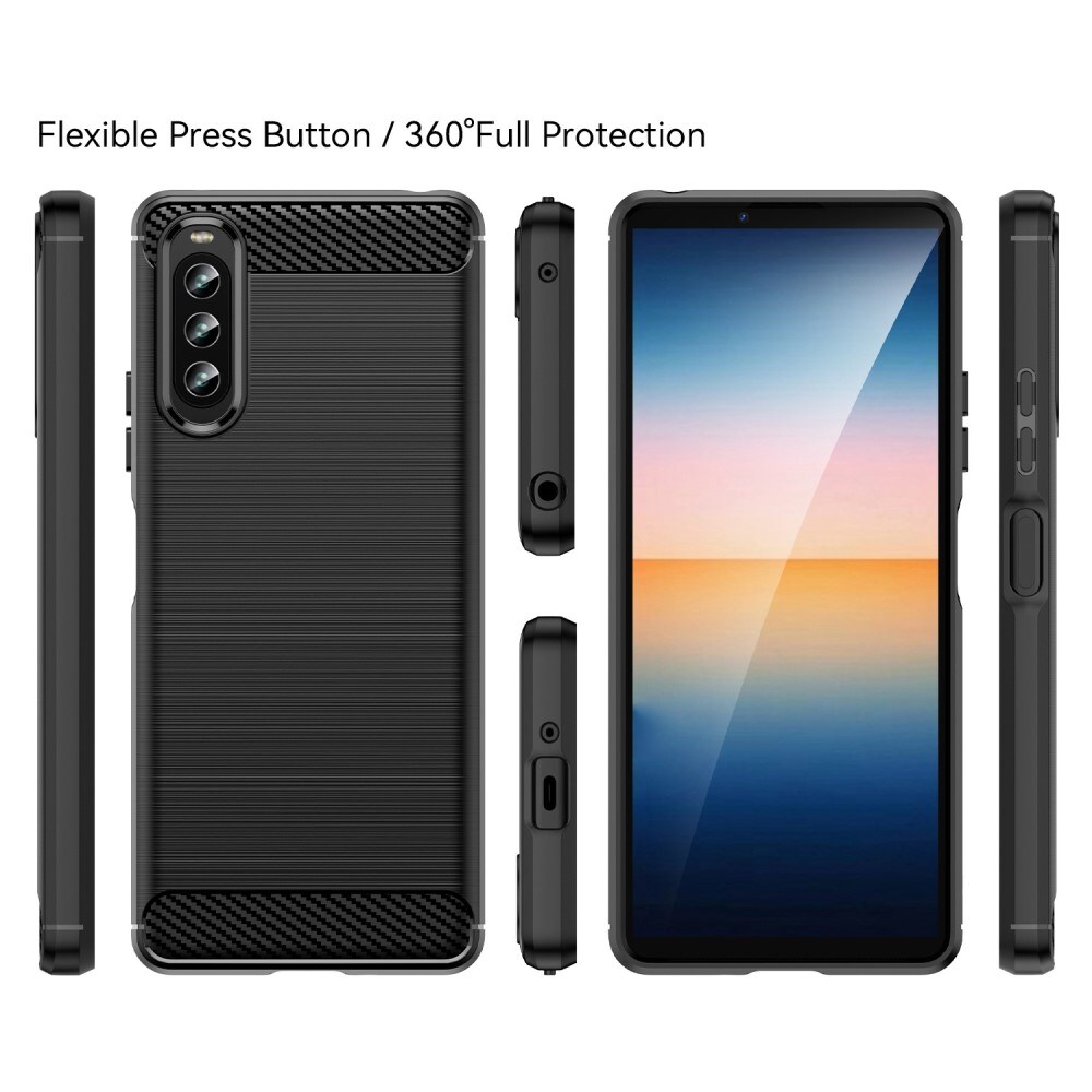 Sony Xperia 10 IV TPU-cover Brushed, Sort