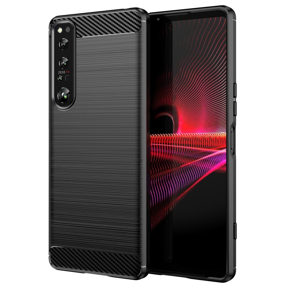 Sony Xperia 1 IV TPU-cover Brushed, Sort
