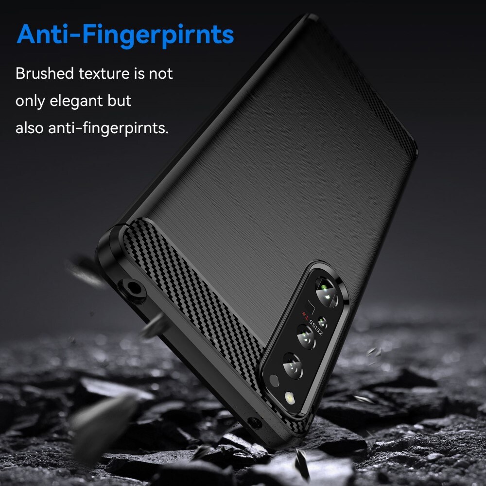 Sony Xperia 1 IV TPU-cover Brushed, Sort