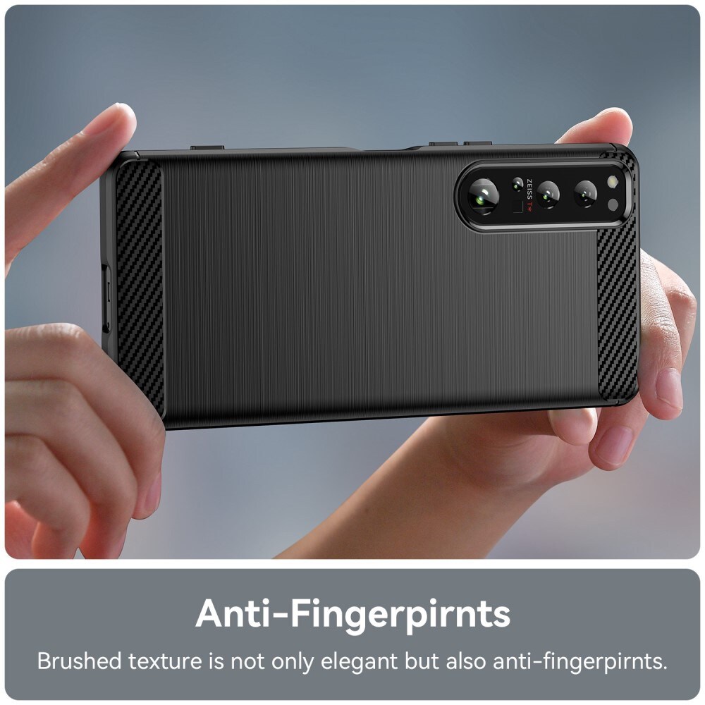 Sony Xperia 1 IV TPU-cover Brushed, Sort