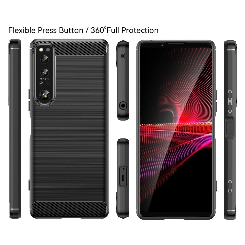 Sony Xperia 1 IV TPU-cover Brushed, Sort