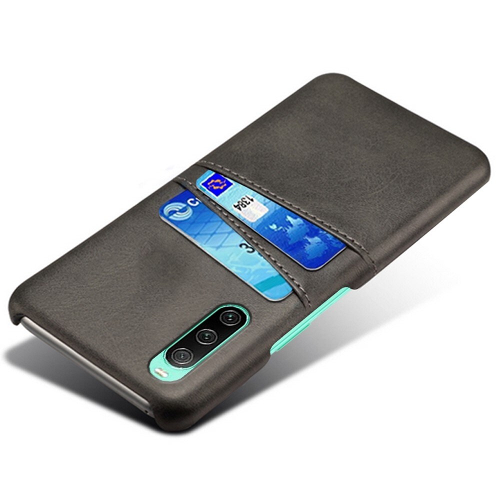 Sony Xperia 10 IV Smart cover med 2 kortholdere, Sort