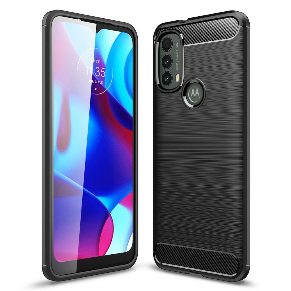 Motorola Moto E20/Moto E40 TPU-cover Brushed, Sort