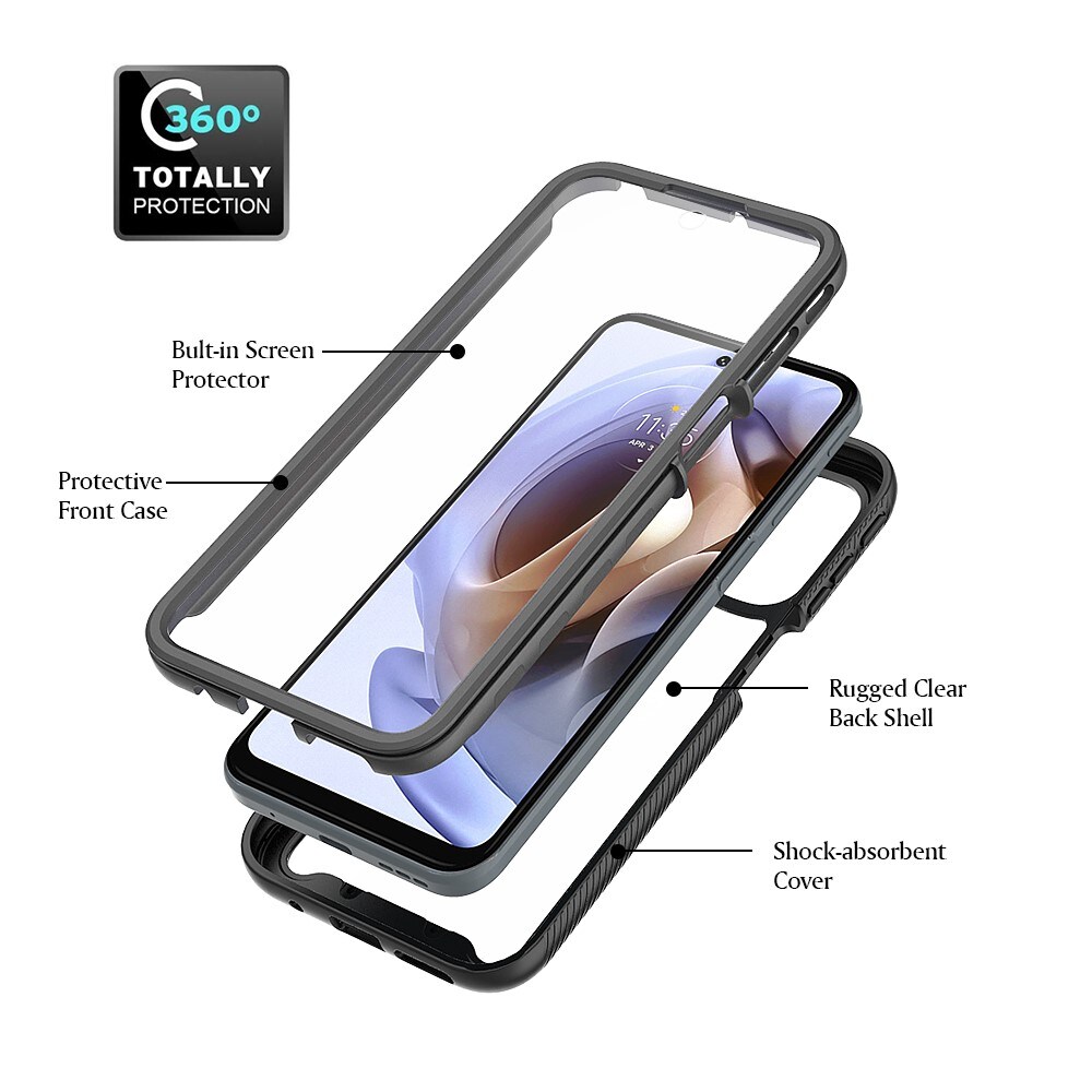 Motorola Moto G31/Moto G41 Mobilcover Full Protection, Sort