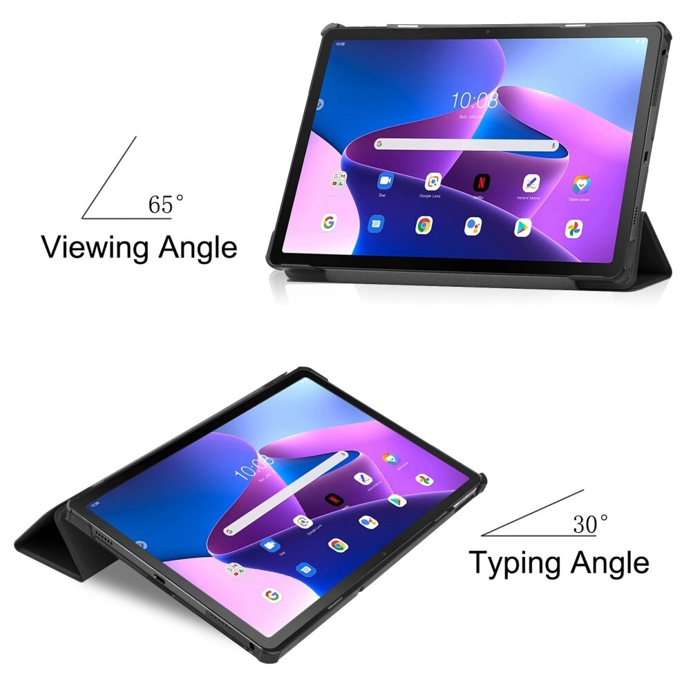  Lenovo Tab M10 Plus (3rd gen) Tri-Fold etui, Sort