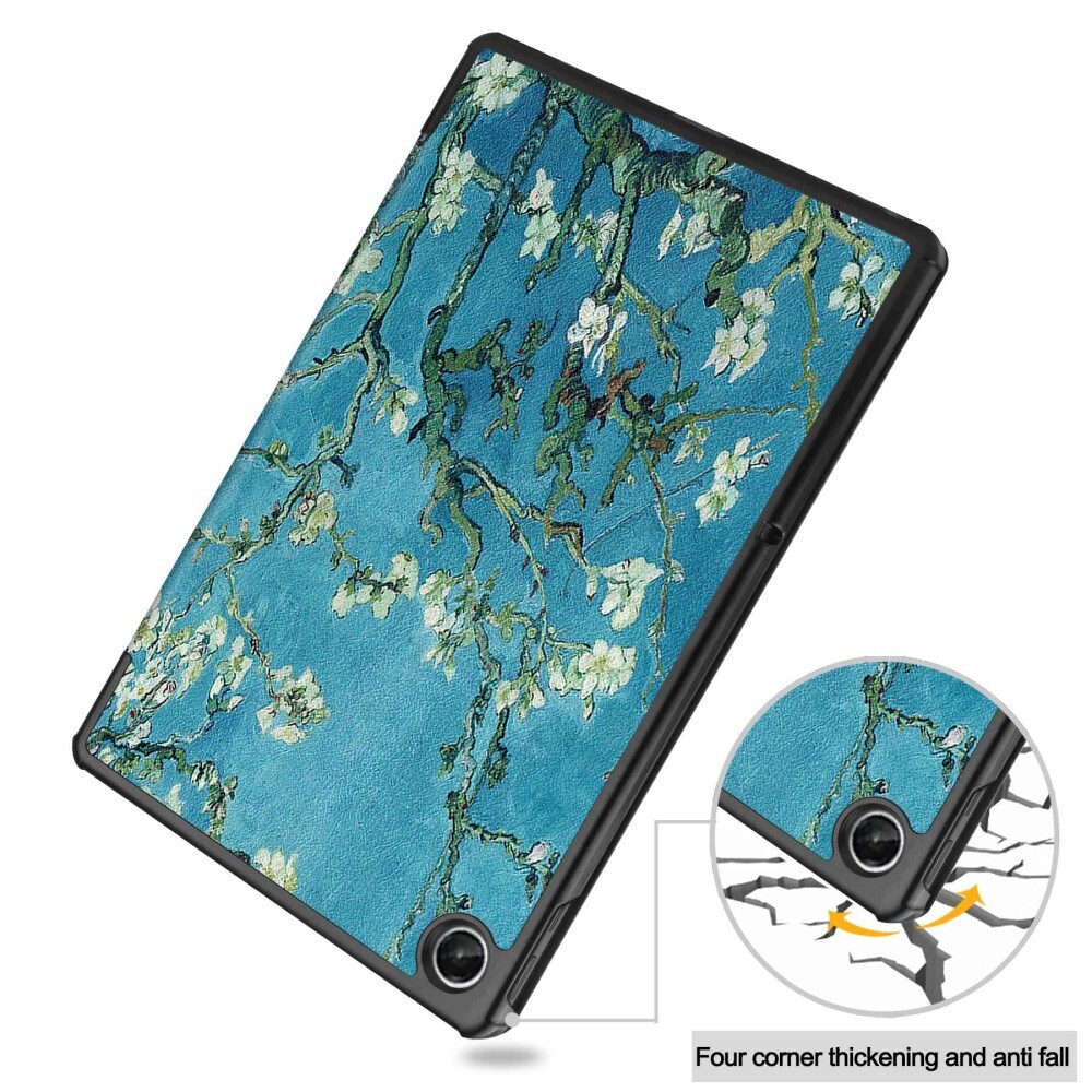  Lenovo Tab M10 Plus (3rd gen) Tri-Fold etui, Kirsebærblomster