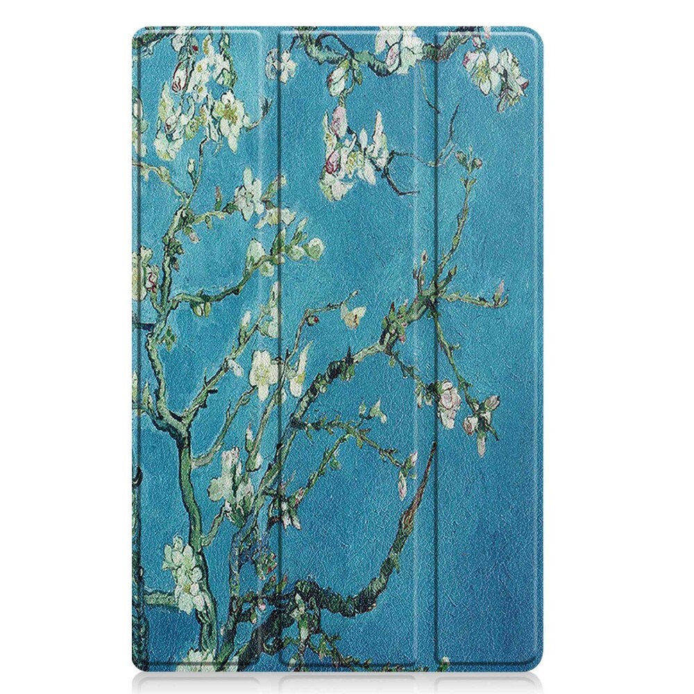  Lenovo Tab M10 Plus (3rd gen) Tri-Fold etui, Kirsebærblomster