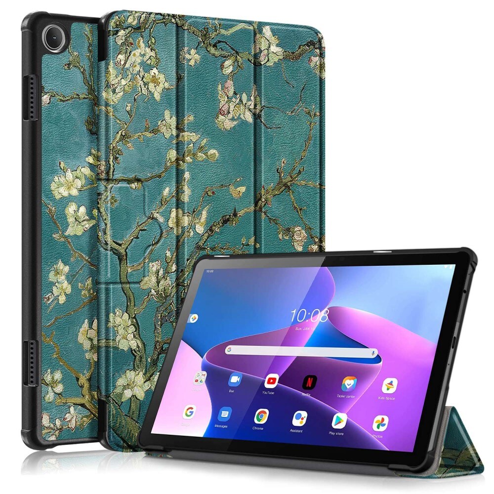 Lenovo Tab M10 (3rd Gen) Tri-Fold etui, Kirsebærblomster