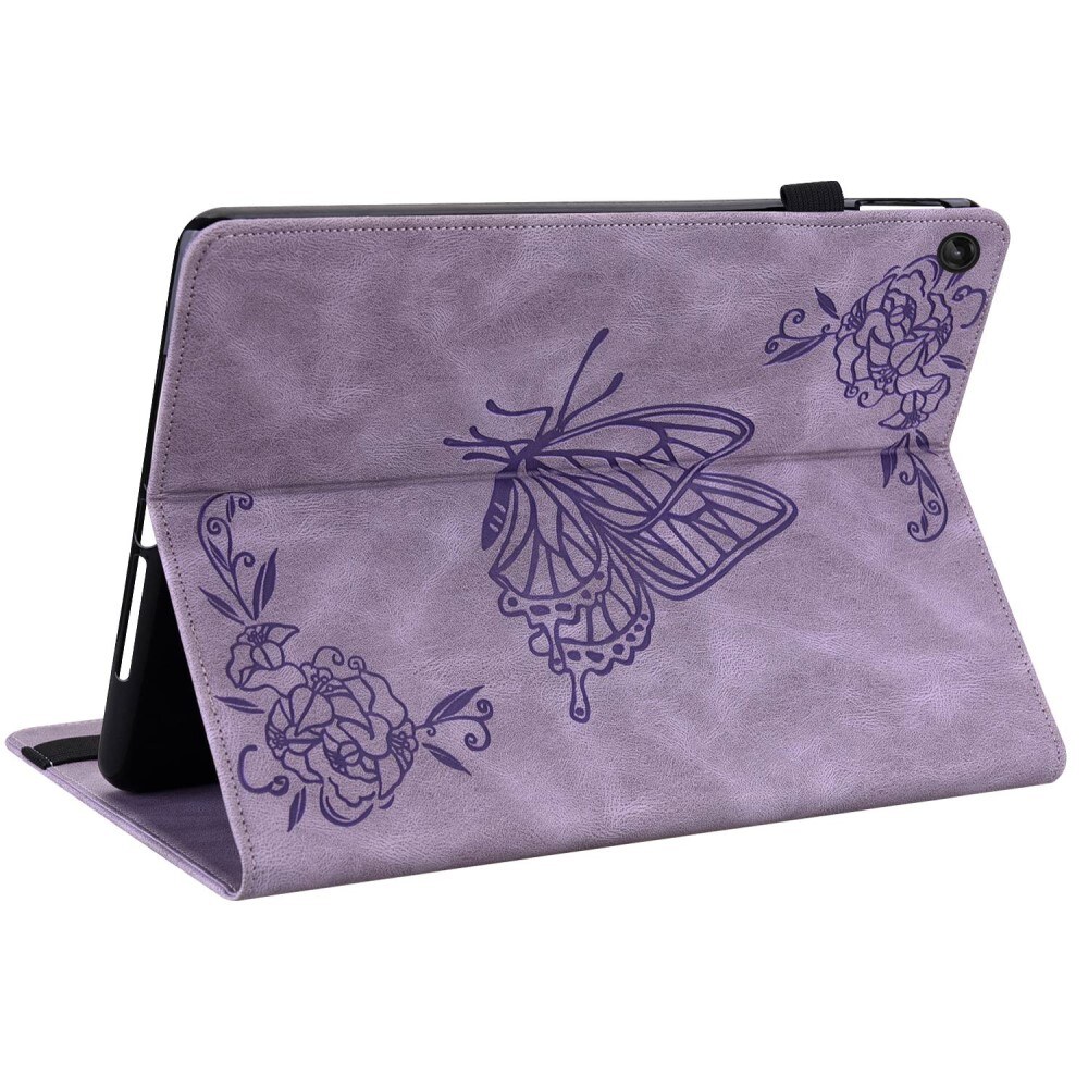 Lenovo Tab M10 (3rd Gen) Etui med sommerfugle, Lilla