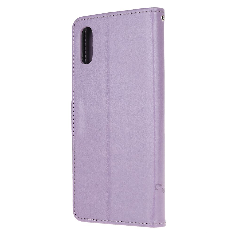 Xiaomi Redmi 9AT Mobiletui med sommerfugle, Lilla