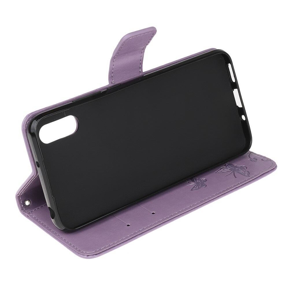 Xiaomi Redmi 9AT Mobiletui med sommerfugle, Lilla