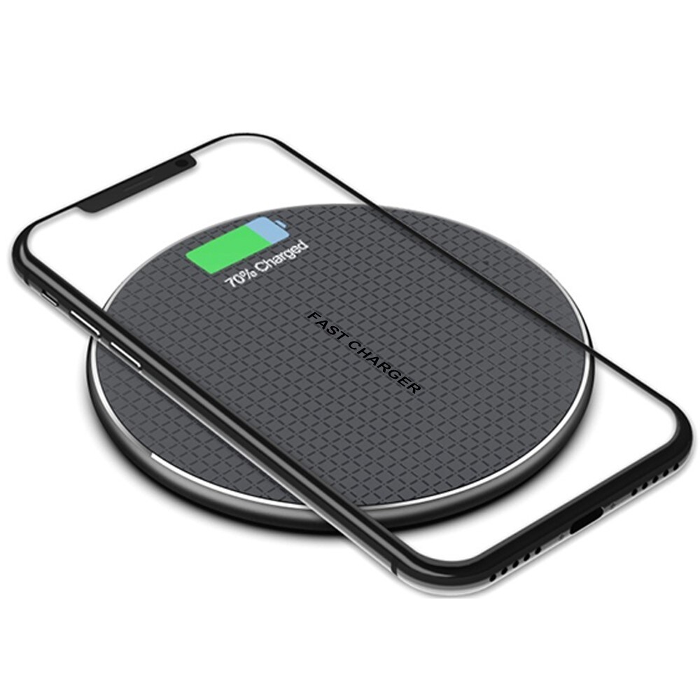 Slim Trådløs Opladeplade 15W, Sort