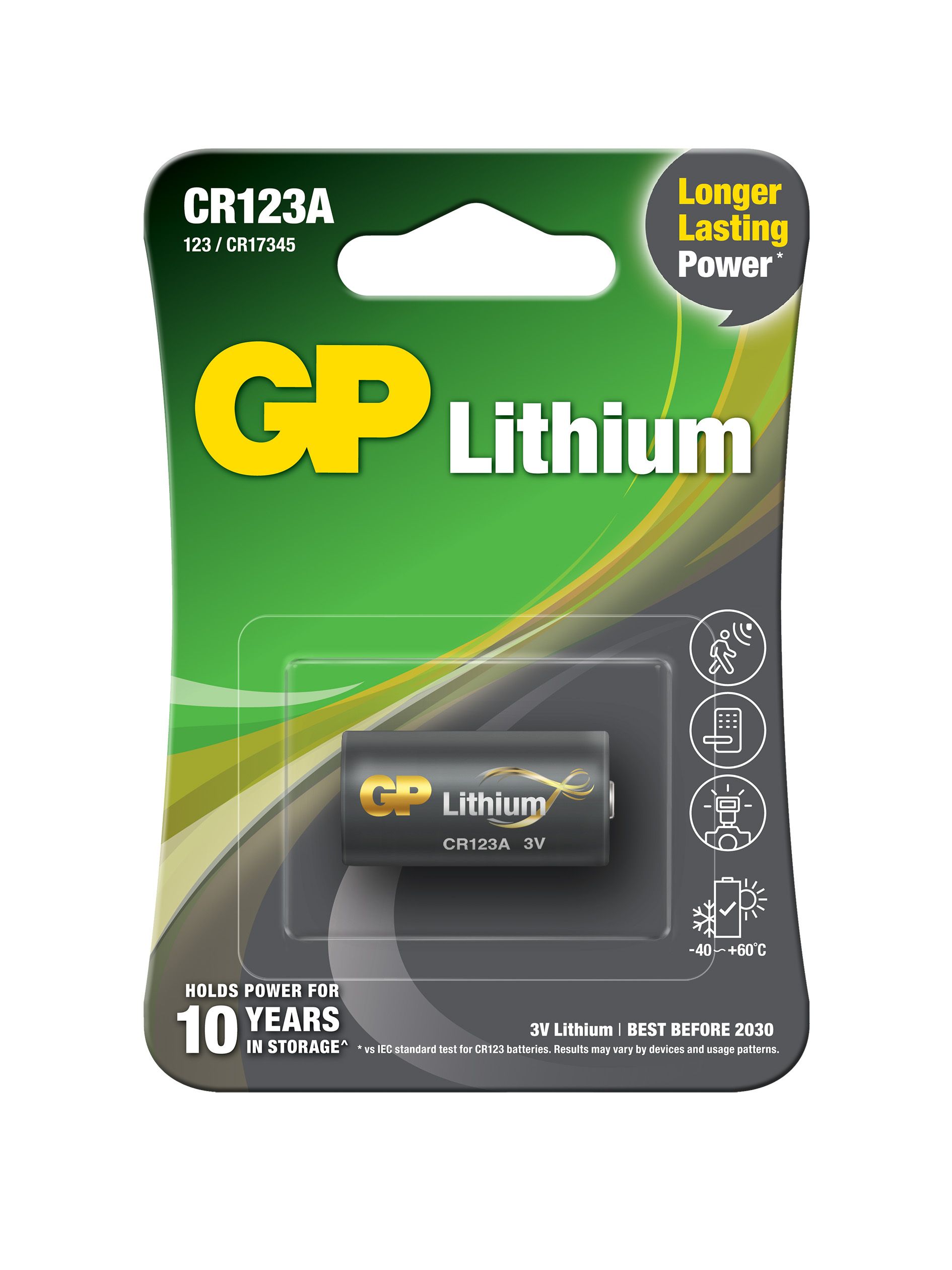 Lithiumbatteri CR123A