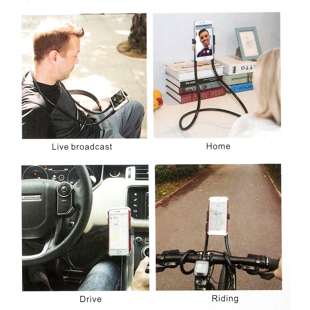 Bøjeligt fleksibelt mobilstativ, Sort