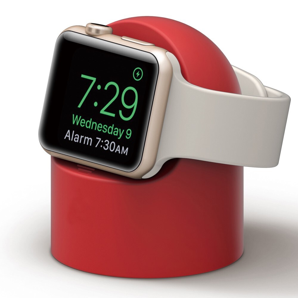 Apple Watch Opladningsstander i silikone, Rød