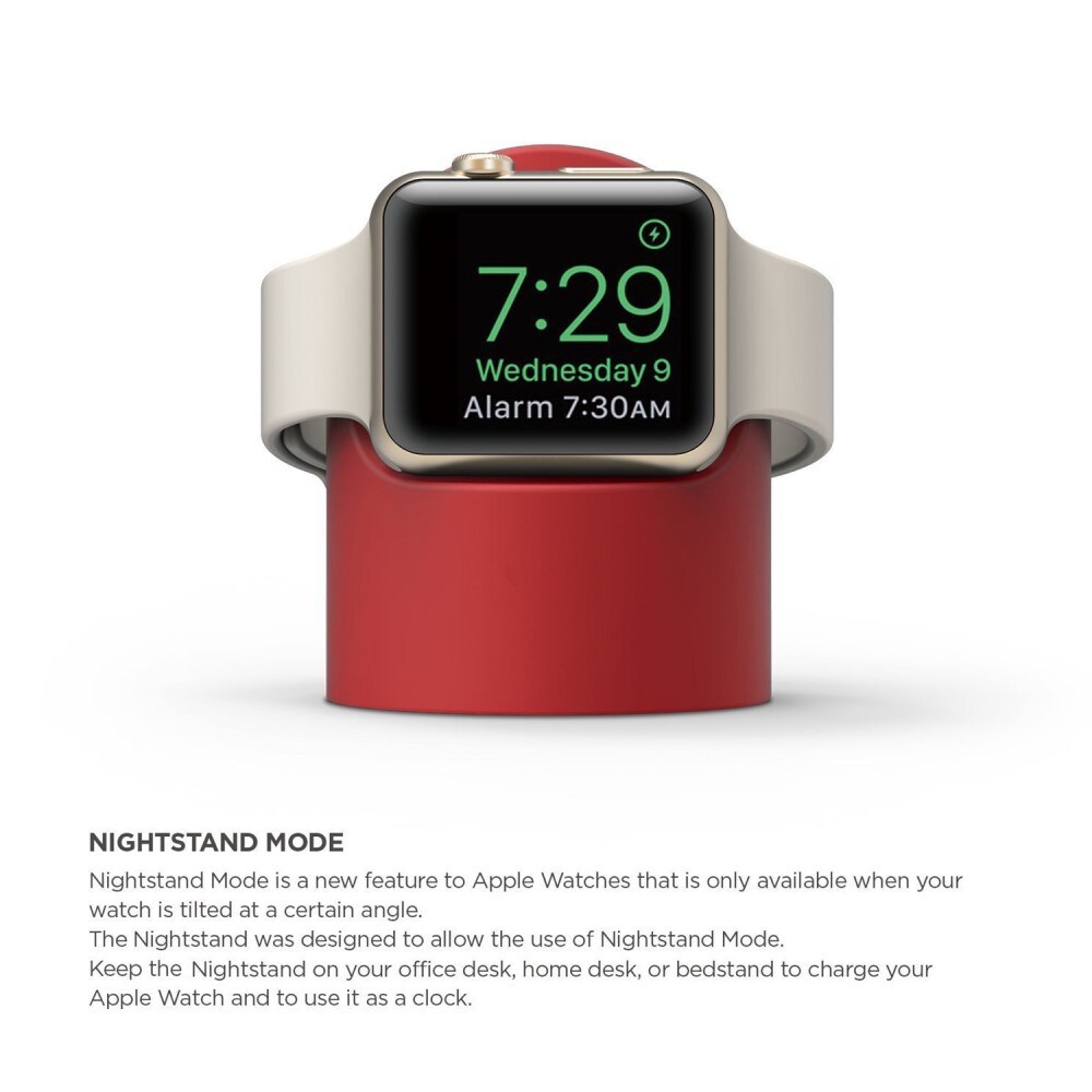 Apple Watch Opladningsstander i silikone, Rød