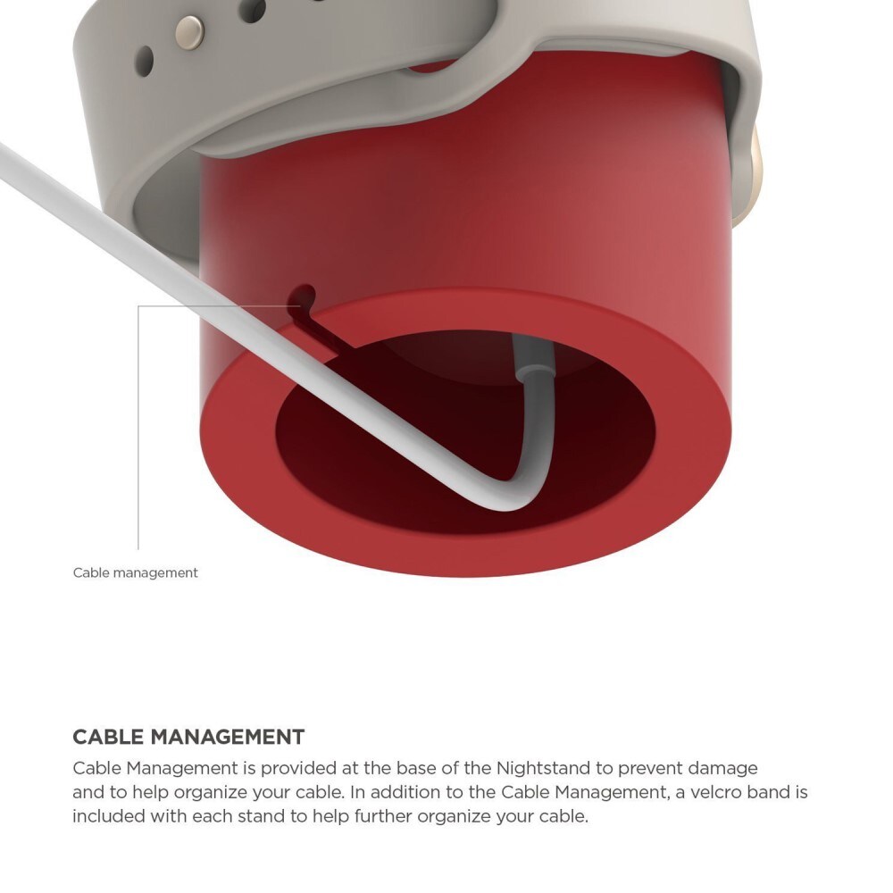 Apple Watch Opladningsstander i silikone, Rød