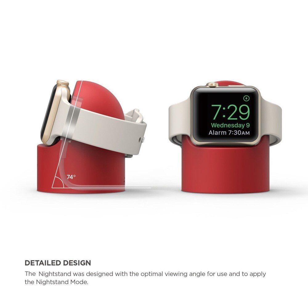 Apple Watch Opladningsstander i silikone, Rød