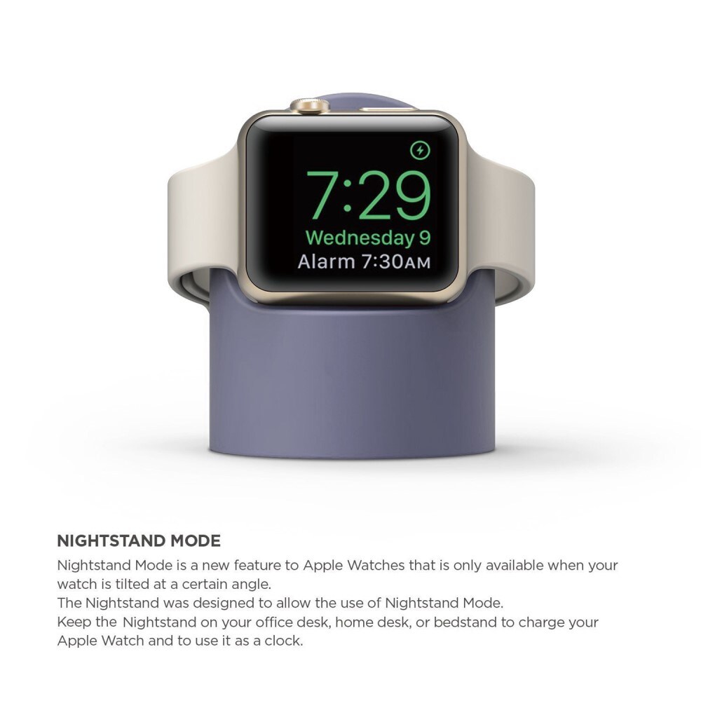 Apple Watch Opladningsstander i silikone, Lilla