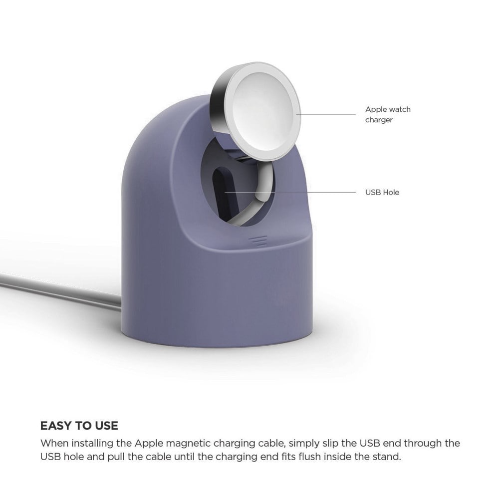 Apple Watch Opladningsstander i silikone, Lilla