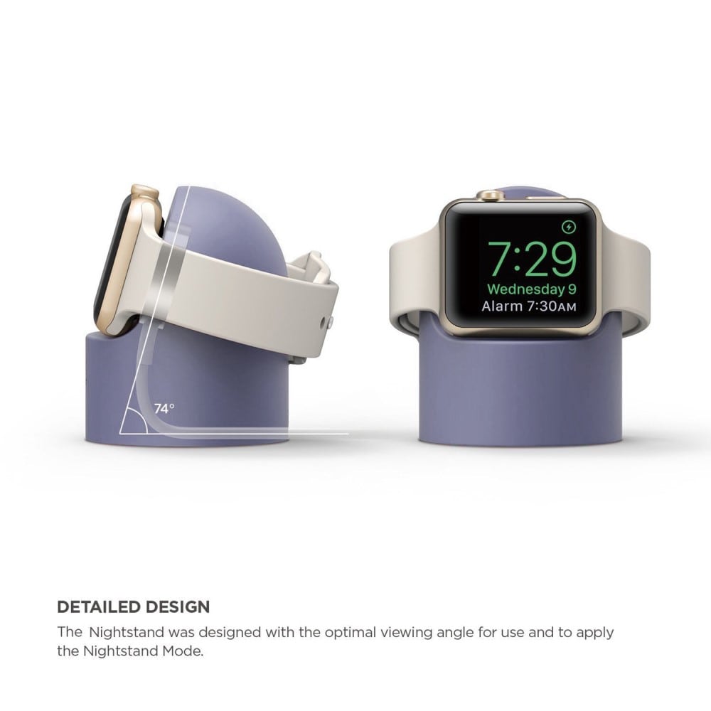 Apple Watch Opladningsstander i silikone, Lilla