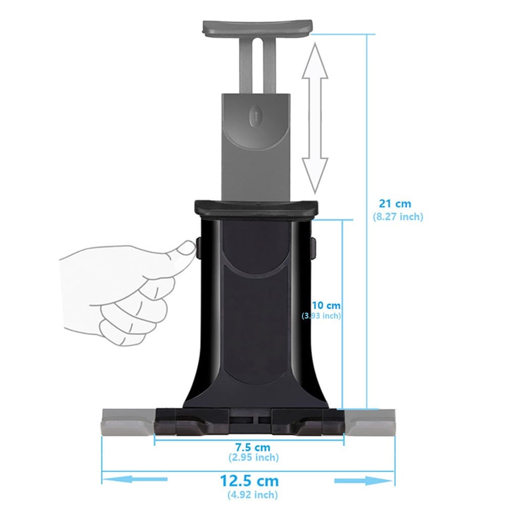 Tablet-holder til bilens luftventil, Sort