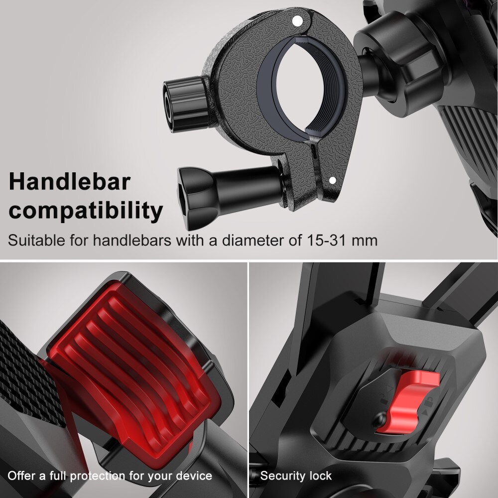 JR-ZS288 Praktisk mobilholder til cykel, Sort