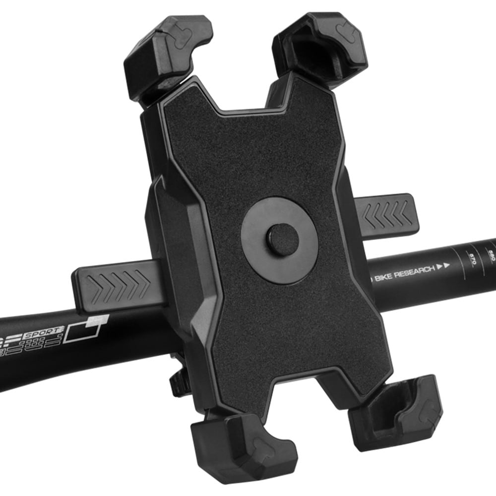 Universal mobilholder til motorcykel-cykelstyr, Sort