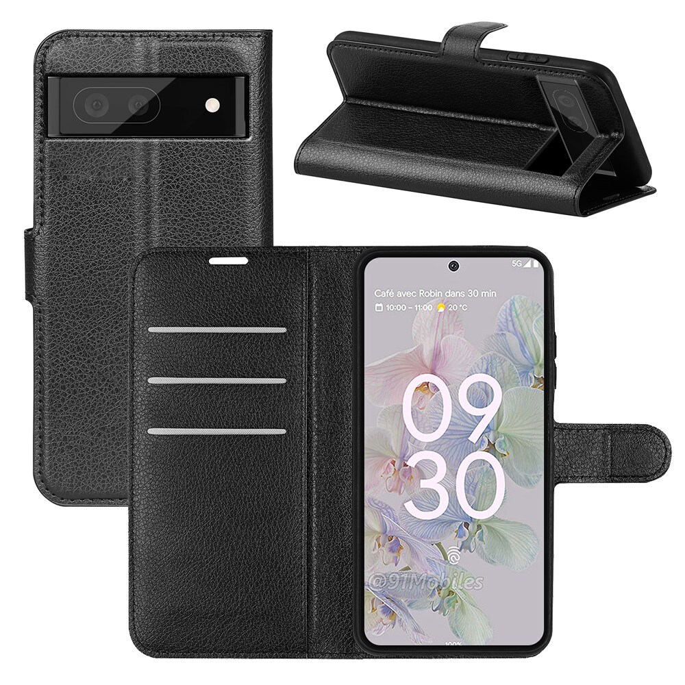 Google Pixel 6a Enkelt mobiletui, Sort