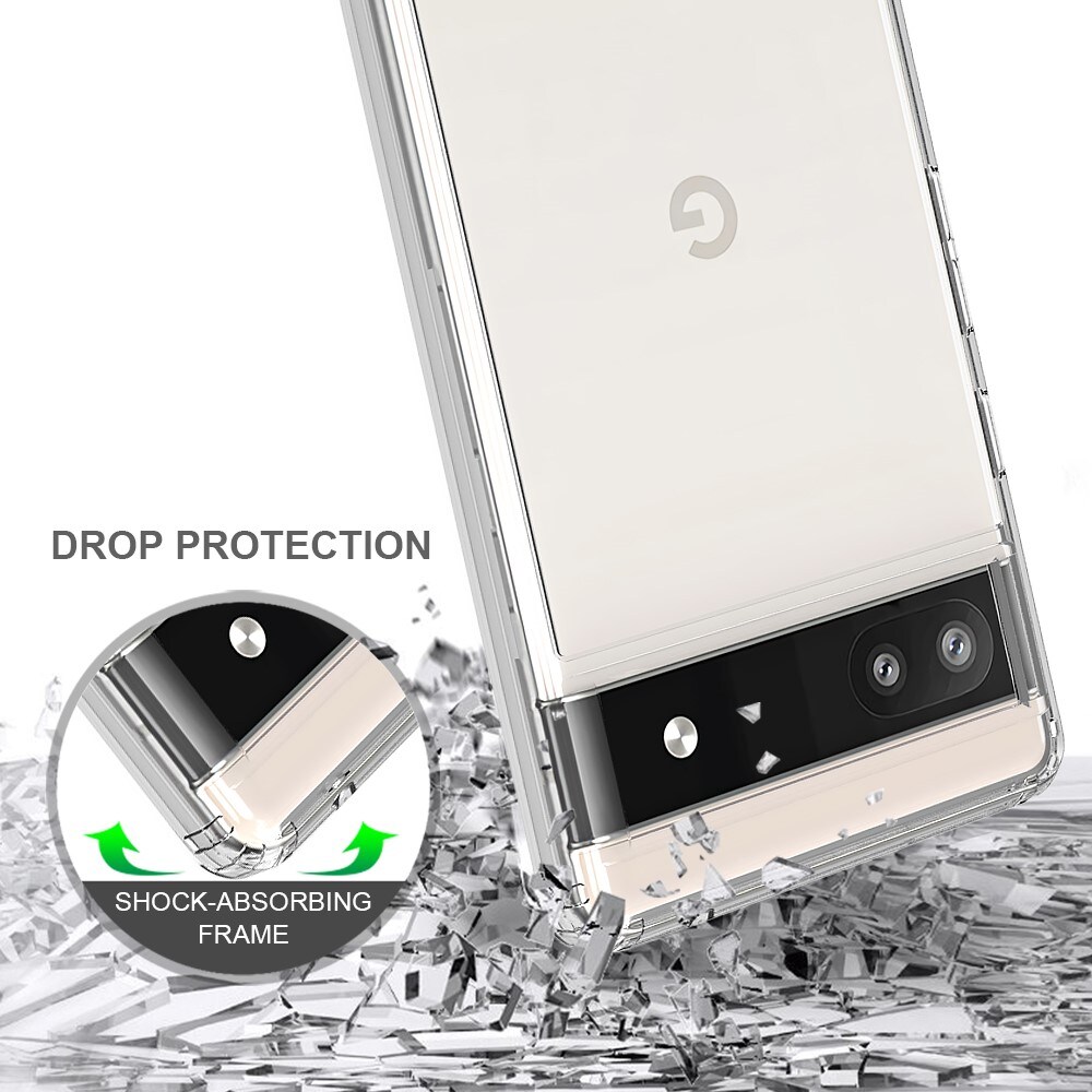Google Pixel 6a Crystal Hybrid-cover, Gennemsigtig