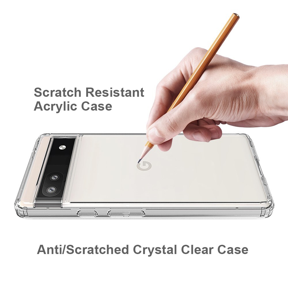 Google Pixel 6a Crystal Hybrid-cover, Gennemsigtig