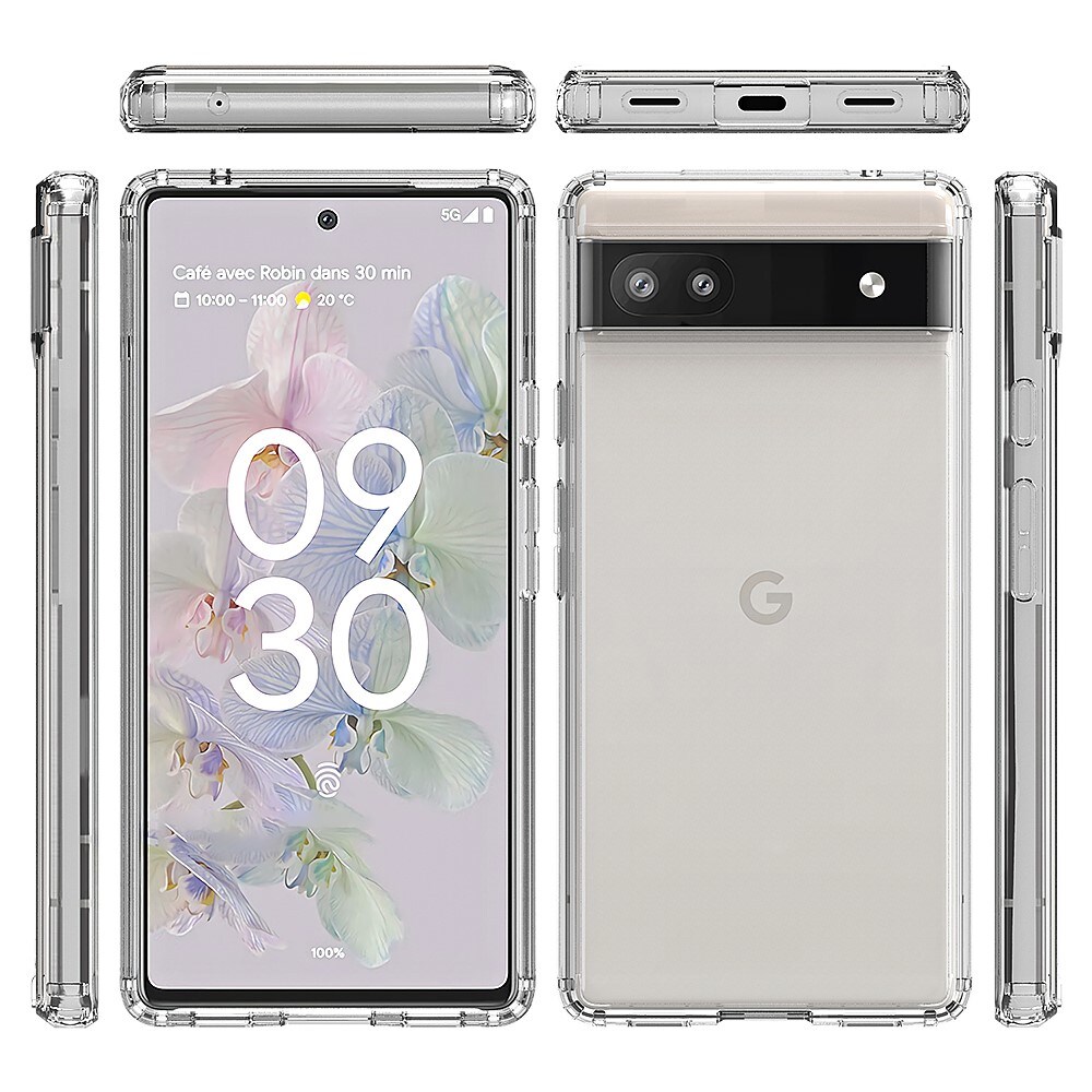 Google Pixel 6a Crystal Hybrid-cover, Gennemsigtig