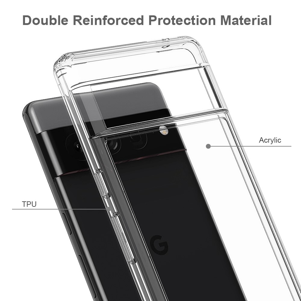 Google Pixel 7 Pro Crystal Hybrid-cover, Gennemsigtig