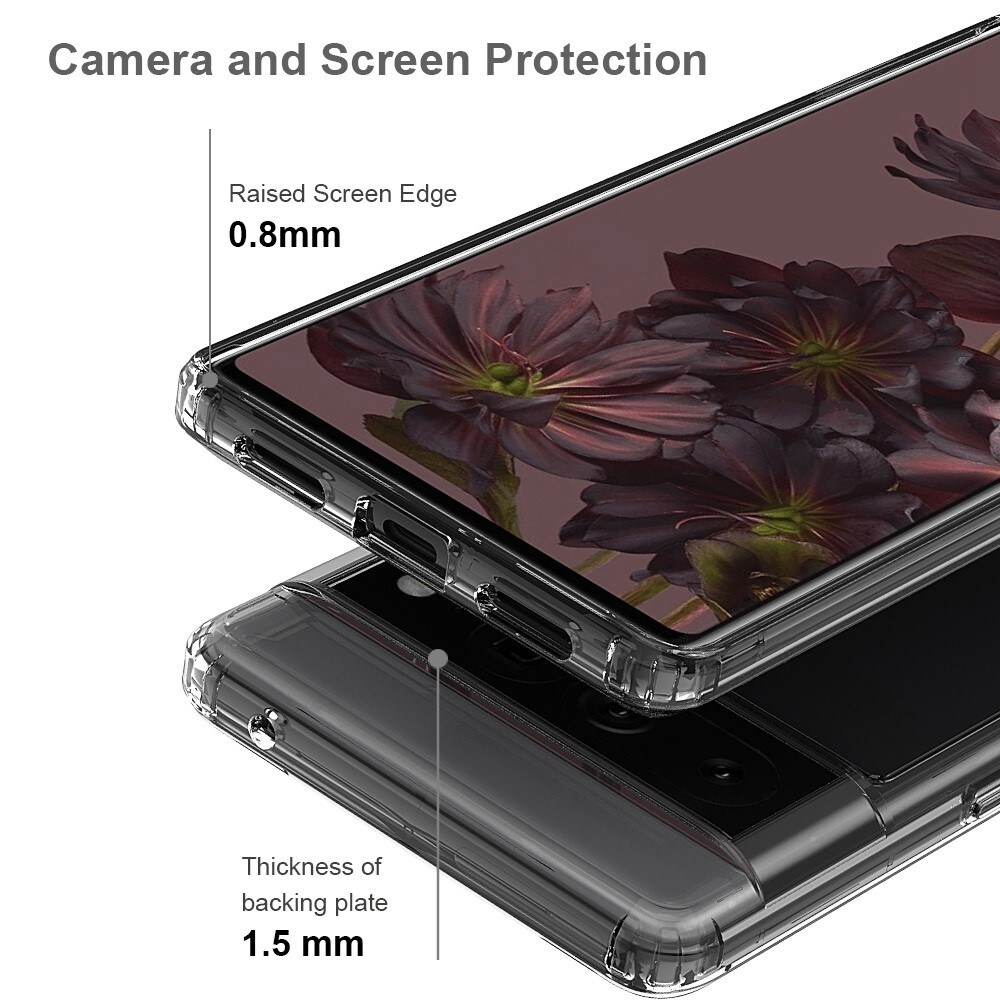 Google Pixel 7 Pro Crystal Hybrid-cover, Gennemsigtig