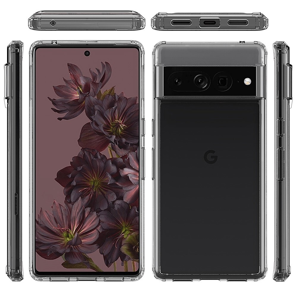 Google Pixel 7 Pro Crystal Hybrid-cover, Gennemsigtig