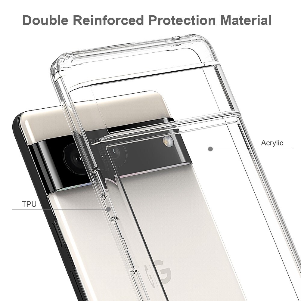 Google Pixel 7 Crystal Hybrid-cover, Gennemsigtig