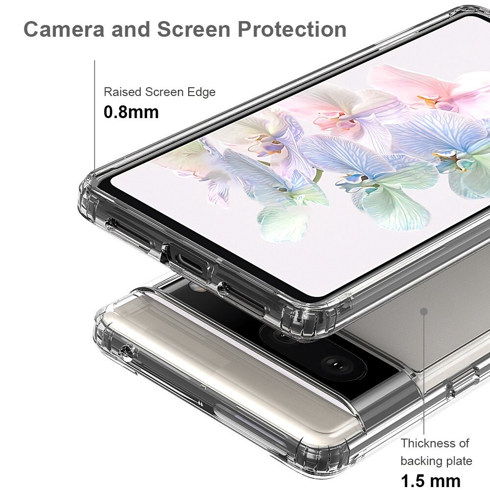Google Pixel 7 Crystal Hybrid-cover, Gennemsigtig