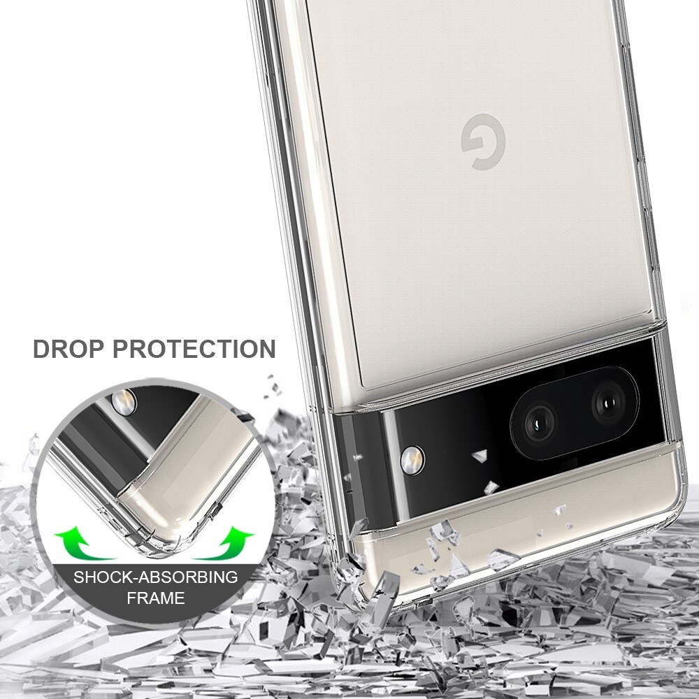 Google Pixel 7 Crystal Hybrid-cover, Gennemsigtig