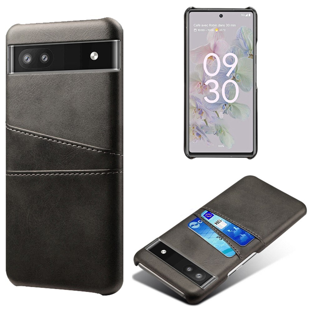 Google Pixel 6a Smart cover med 2 kortholdere, Sort