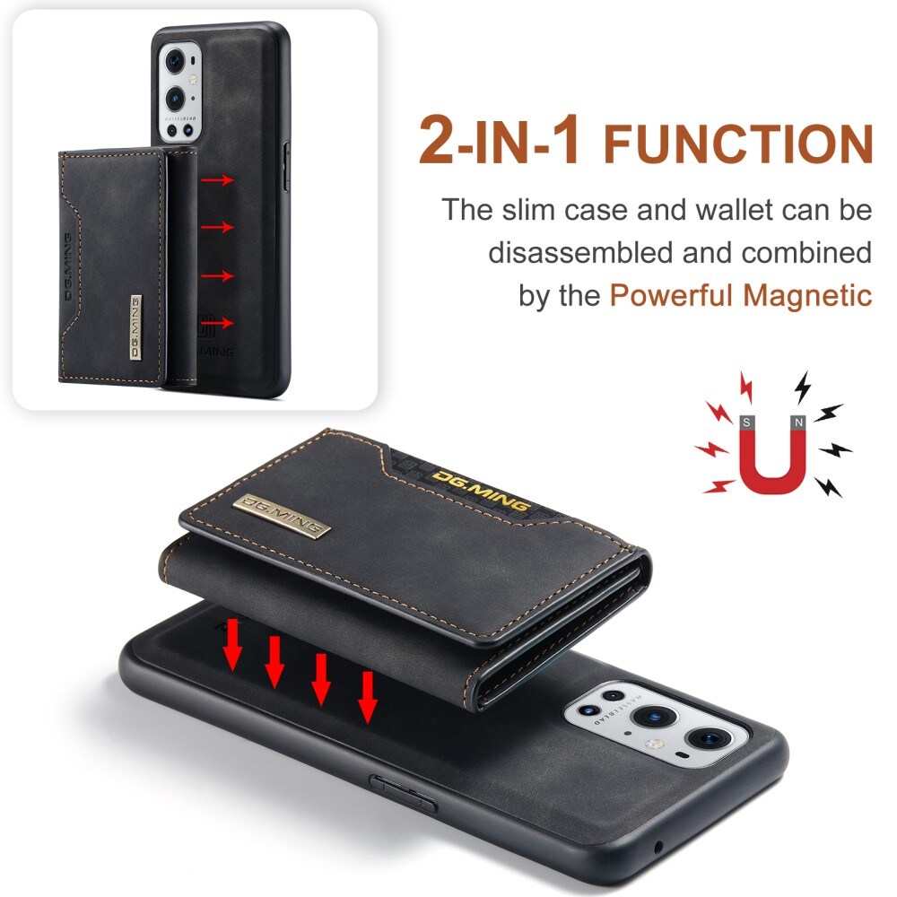  OnePlus 9 Pro Cover med aftagelig pung, Sort